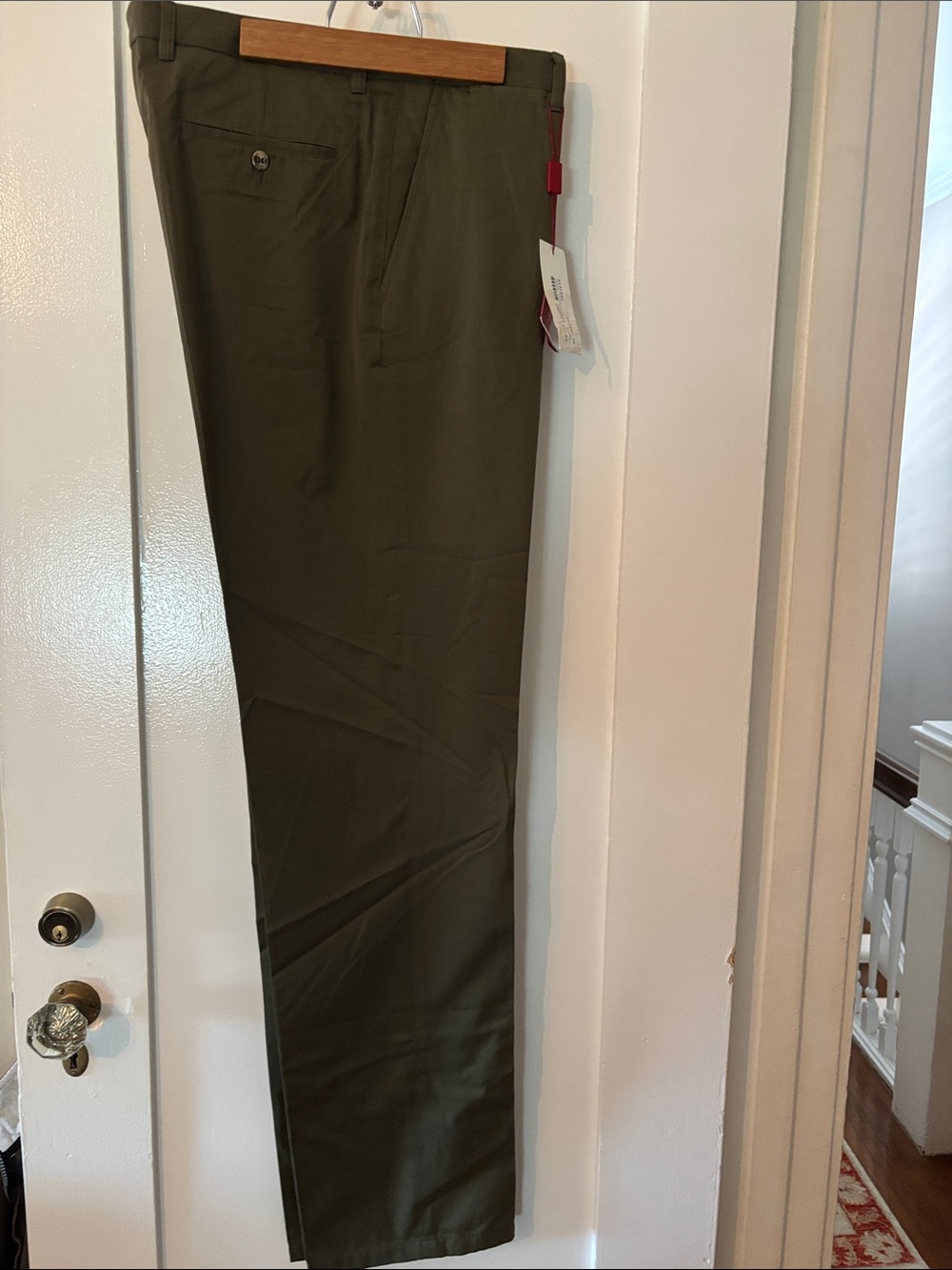 NWT Luciano Barbera Olive Green Men’s Dress Pants - Picture 4 of 4